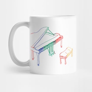 Technicolour Piano Mug